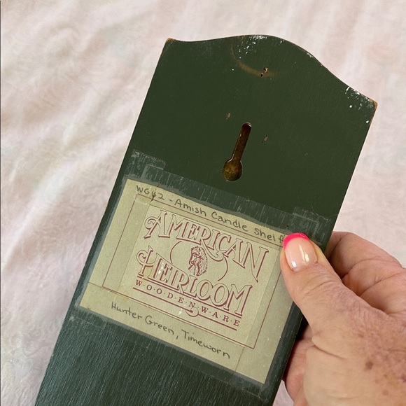 Amish Candle Shelf Vintage Timeworn Heart American Heirloom Sconce - Picture 7 of 7